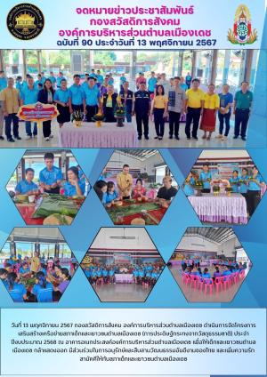 โครงการเสริมสร้างเครือข่ายสภาเด็กและเยาวชนตำบลเมืองเดช (การทำกระทงจากใบตอง) ประจำปี 2568 ครั้งที่ 1
