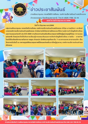 โครงการฝึกอบรมให้ความรู้การทำบัญชีครัวเรือนและการออมแห่งชาติ ประจำปี 2566