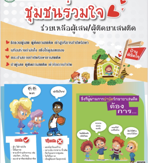 ประชาสัมพันธ์ชุมชนร่วมใจช่วยเหลือผู้เสพ/ผู้ป่วยติดยาเสพติด